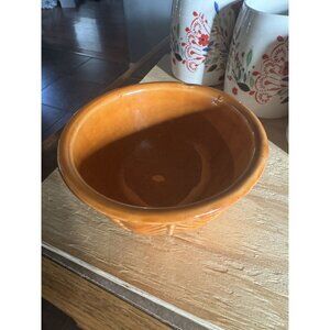 RRP Co Robinson Ransbottom Pottery Orange Mixing Bowl With Arts & Crafts Mission
